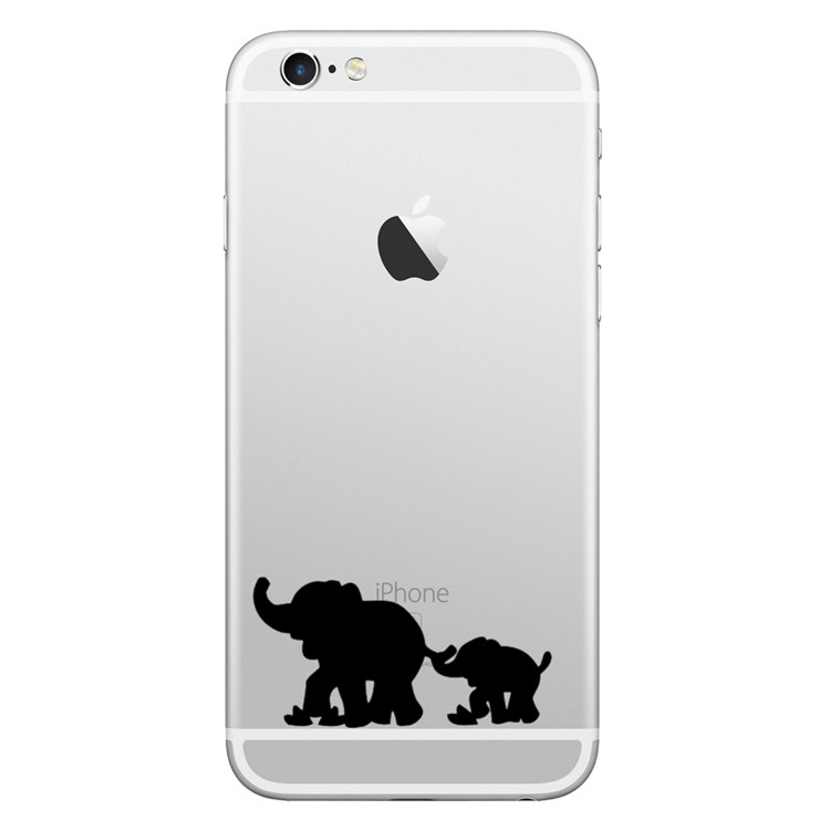 HAT PRINCE Creative PVC Decal Sticker for iPhone X/8/8 Plus - Elephants-1