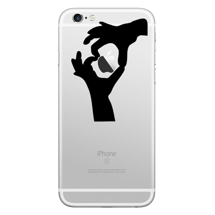 HAT PRINCE Creative PVC Decals Sticker for iPhone X/8/8 Plus etc. - Hands and Heart-1