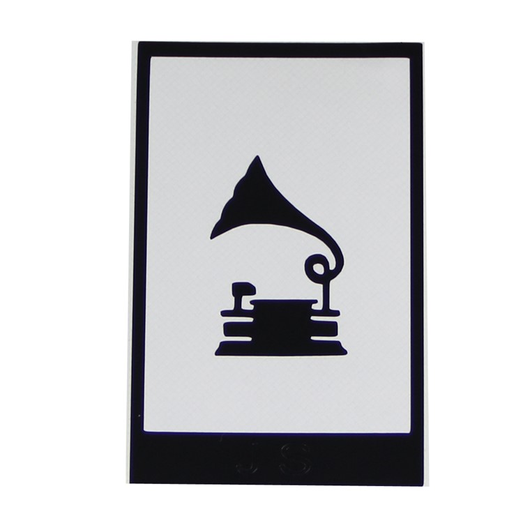 HAT PRINCE Creative PVC Decor Stickers for iPhone X/8/8 Plus etc. - Record Player-2