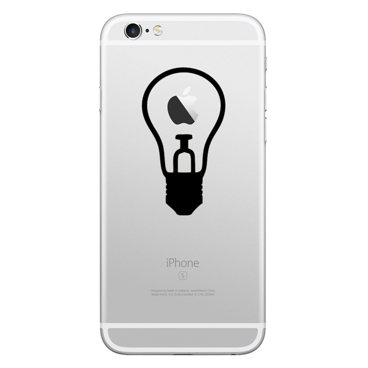 HAT PRINCE Stylish Creative PVC Decal Sticker for iPhone X/8/8 Plus etc. - Bulb-1