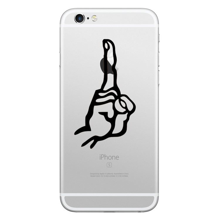 HAT PRINCE Stylish Chic PVC Decoration Sticker for iPhone X/8/8 Plus etc. - Finger-1
