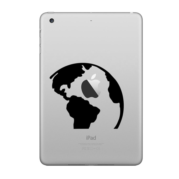 HAT PRINCE Creative PVC Decal Sticker for iPad 9.7 (2017)/iPad Air 2/iPad Mini 5 etc. - Earth Map-1