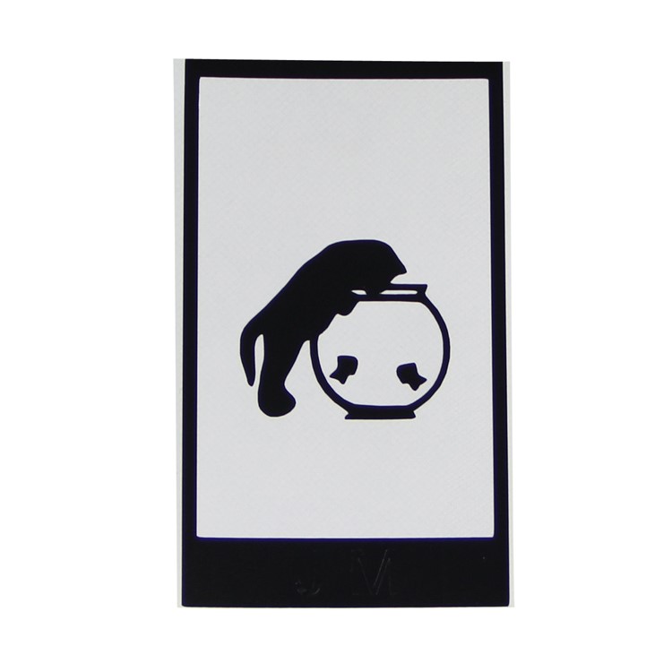 HAT PRINCE Creative PVC Decal Sticker for iPad - Cat and Fish-2