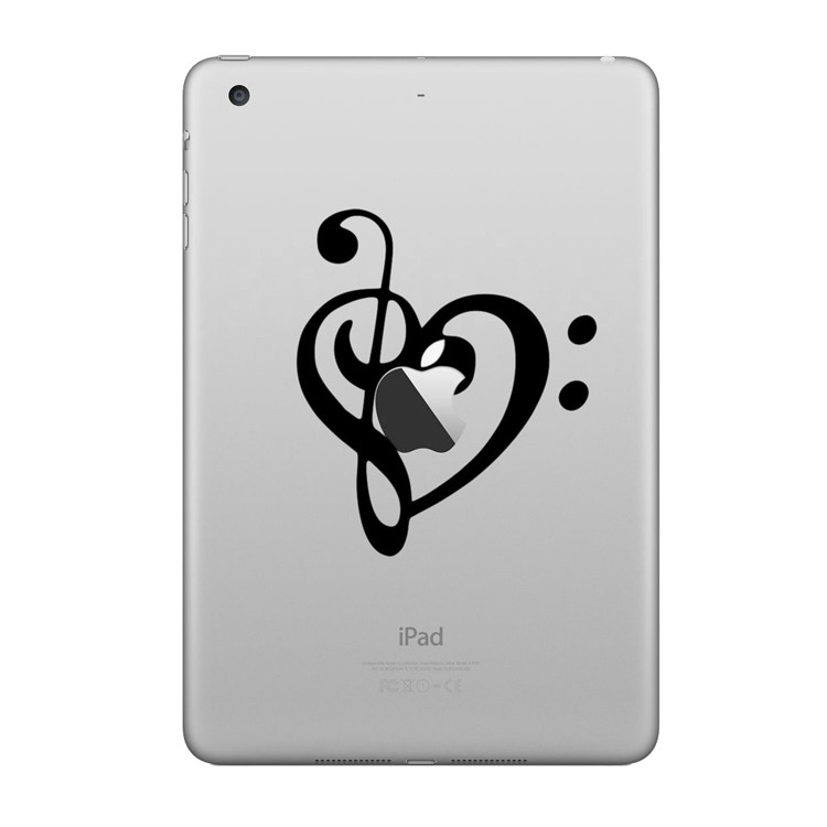 HAT PRINCE Chic Creative PVC Decoration Stickers for iPad - Heart Note-1