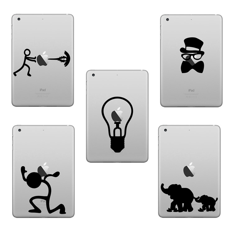 HAT PRINCE Stylish PVC Decal Sticker for iPad - Apple on Man's Back-3