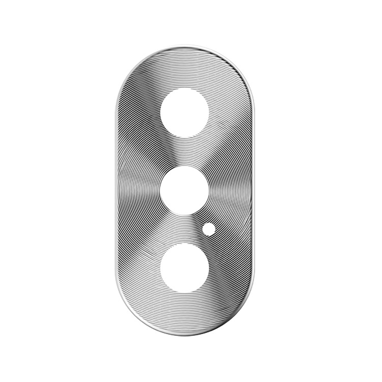 For iPhone X (Ten) Alloy Rear Camera Lens Protector - Silver-1