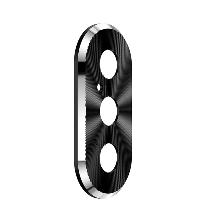 For iPhone X Plated Edge Alloy Back Camera Lens Protector - Black-2