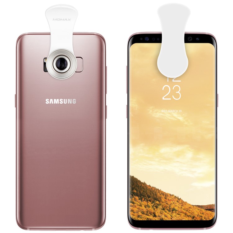 MOMAX X-Lens 2-in-1 Clip-on 0.6X Wide-angle Lens + 10X Macro Lens for Smartphone Tablet - Champagne Gold Color-7