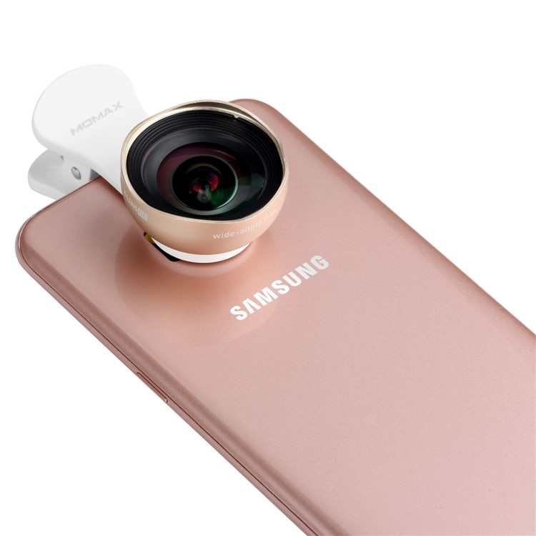 MOMAX X-Lens 2-in-1 Clip-on 0.6X Wide-angle Lens + 10X Macro Lens for Smartphone Tablet - Champagne Gold Color-9