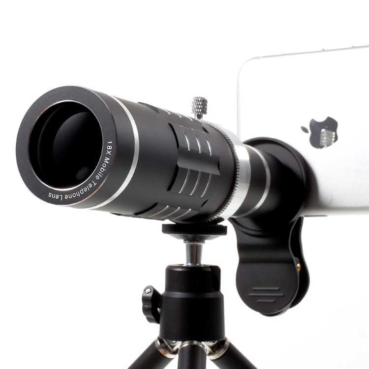 18X HD Telephoto Lens Kit for Phone Camera Zoom Telescope Telescopic Lens with Mini Tripod for iPhone Samsung Smartphone - Black-5