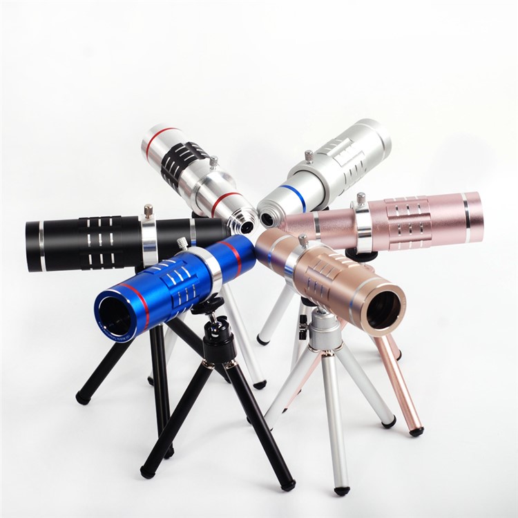 18X HD Telephoto Lens Kit for Phone Camera Portable Zoom Telescope Telescopic Lens with Mini Tripod for iPhone Samsung Smartphone - Red-3
