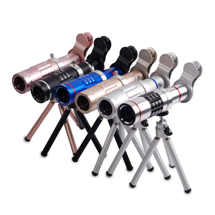 18X HD Telephoto Lens Kit for Phone Camera Portable Zoom Telescope Telescopic Lens with Mini Tripod for iPhone Samsung Smartphone - Red-4