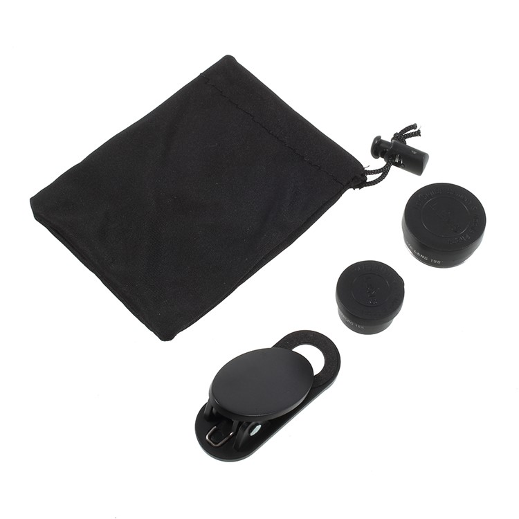 Clip-on 198° Fish Eye Lens + 15X Macro Lens + 0.63X Wide Angle Lens for iPhone Samsung Smartphones-17