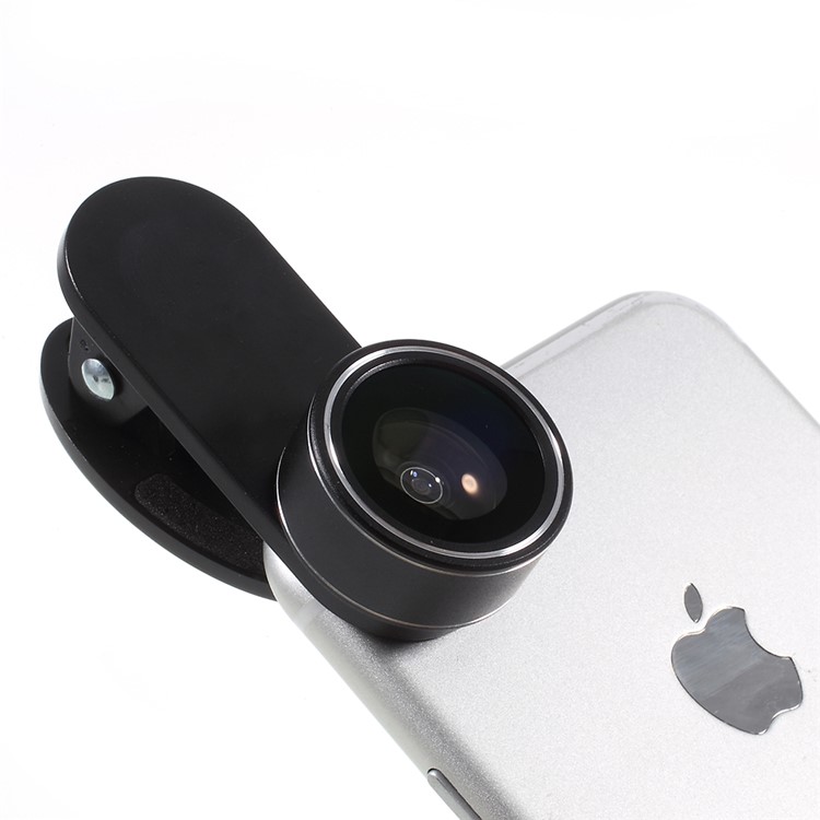 Clip-on 198° Fish Eye Lens + 15X Macro Lens + 0.63X Wide Angle Lens for iPhone Samsung Smartphones-7