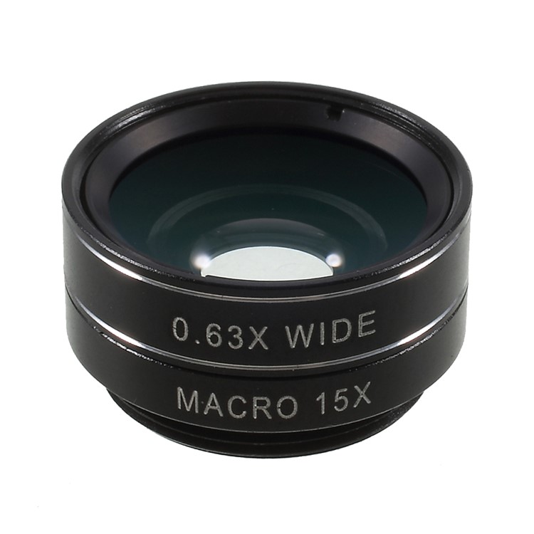 Clip-on 198° Fish Eye Lens + 15X Macro Lens + 0.63X Wide Angle Lens for iPhone Samsung Smartphones-9