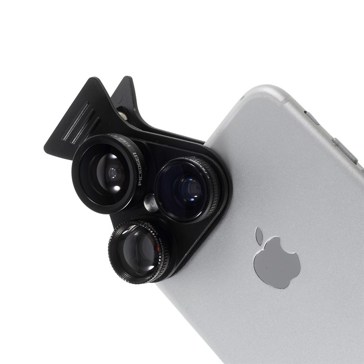 PICKOGEN 5 in 1 Camera Lens Kit Fisheye & Wide Angle & Macro & Telescope & CPL Lens HE-518 - Black-12
