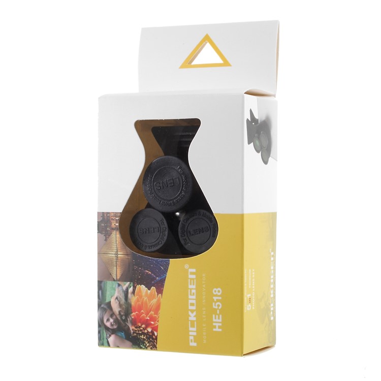 PICKOGEN 5 in 1 Camera Lens Kit Fisheye & Wide Angle & Macro & Telescope & CPL Lens HE-518 - Black-13