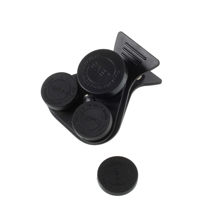 PICKOGEN 5 in 1 Camera Lens Kit Fisheye & Wide Angle & Macro & Telescope & CPL Lens HE-518 - Black-7