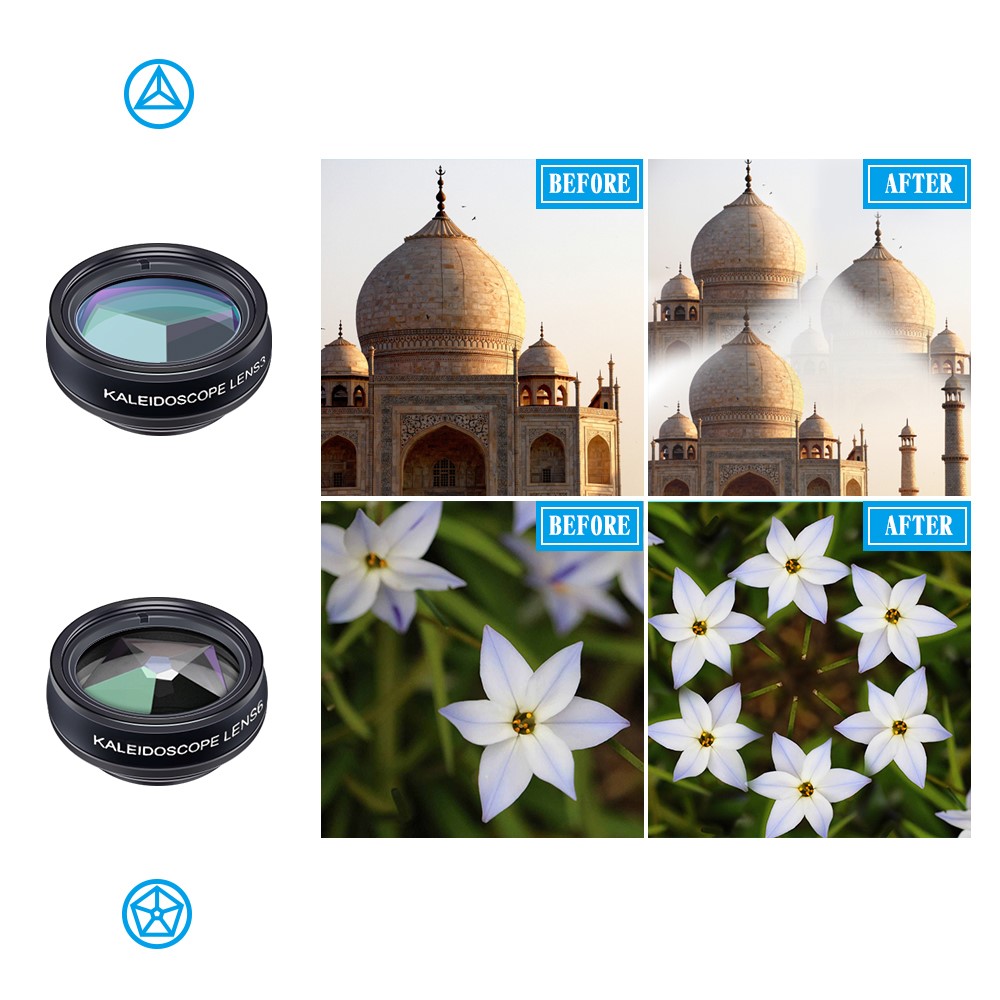 Kit De Lentilles APEXEL 10-en-1 Objectif Fish-eye Grand Angle Macro 2X Télescope Pour Iphone Samsung Smartphones-4