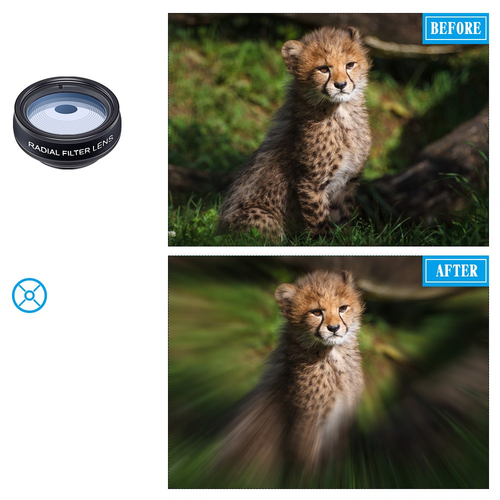 Kit De Lentilles APEXEL 10-en-1 Objectif Fish-eye Grand Angle Macro 2X Télescope Pour Iphone Samsung Smartphones-5