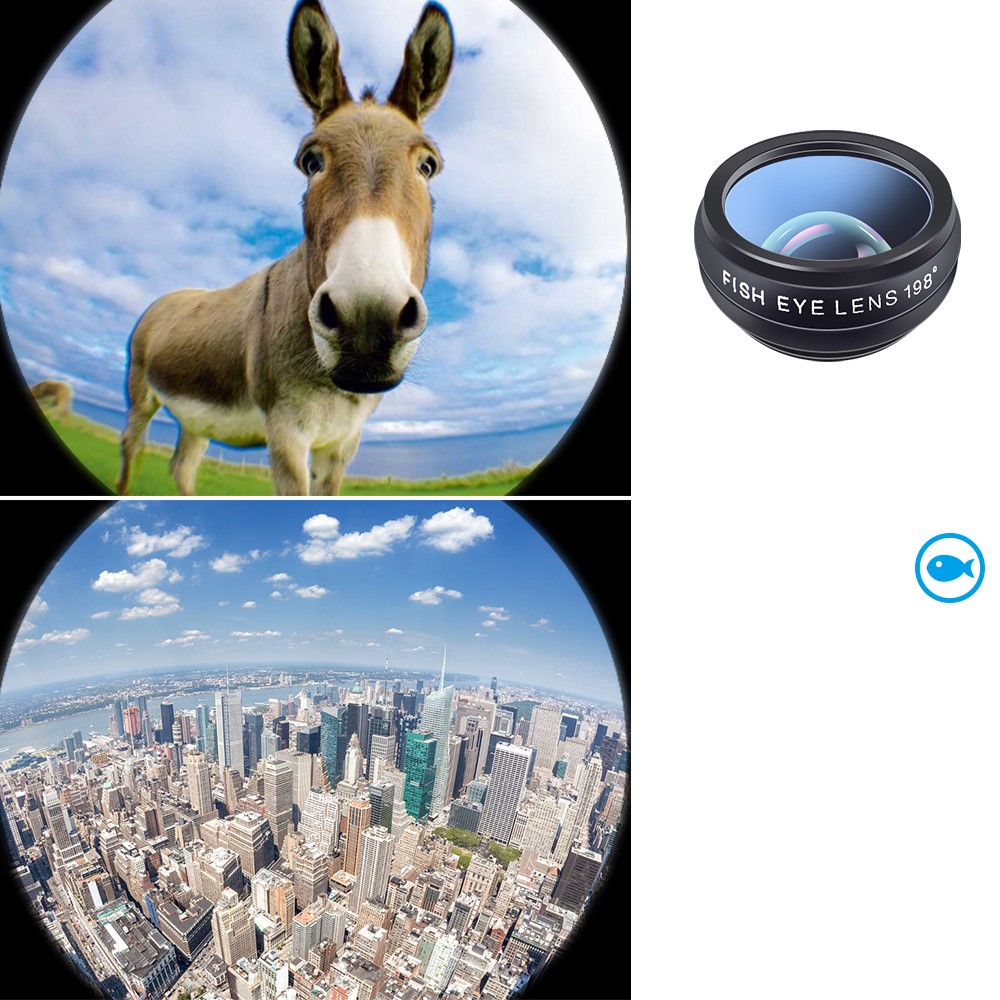 Kit De Lentilles APEXEL 10-en-1 Objectif Fish-eye Grand Angle Macro 2X Télescope Pour Iphone Samsung Smartphones-9