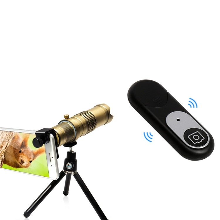 22X Zoom Mobile Phone Telephoto Lens 4K HD Camera Lens with Tripod Bluetooth Remote Control - Gold-16