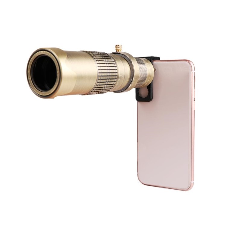 22X Zoom Mobile Phone Telephoto Lens 4K HD Camera Lens with Tripod Bluetooth Remote Control - Gold-2