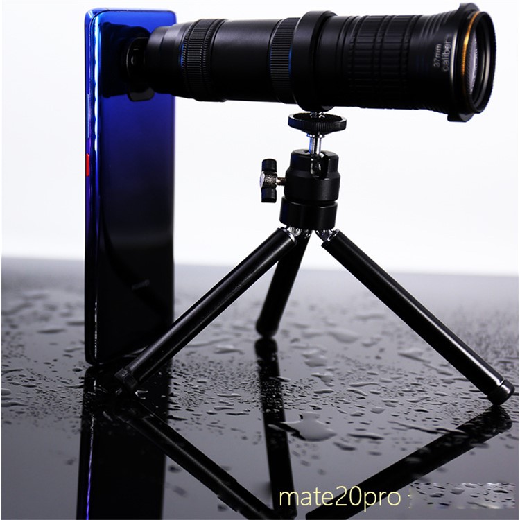 UV Camera Lens 18X-30X Mobile Phone Zoom Telephoto Telescope Head + Tripod Clip - Black-9