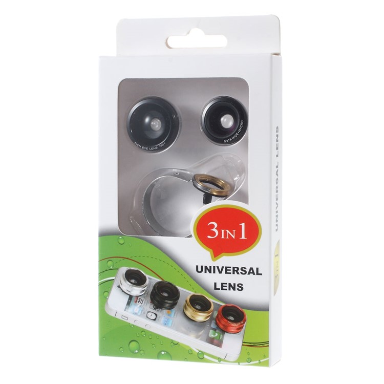 Macro + Wide Angle + Fisheye O Stainless Ring Camera Lens for iPhone Samsung - Black-8