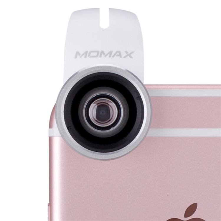 MOMAX X-Lens 2-In-1 Clip-on 120-Degree Wide Angle + 15X Macro Lens for Smartphone Tablet - White-3