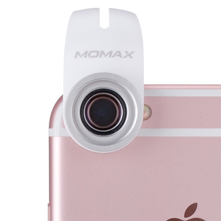 MOMAX X-Lens 2-In-1 Clip-on 120-Degree Wide Angle + 15X Macro Lens for Smartphone Tablet - White-4