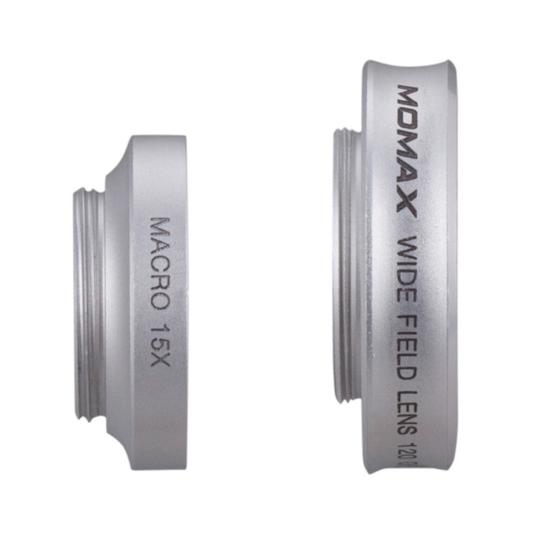 MOMAX X-Lens 2-In-1 Clip-on 120-Degree Wide Angle + 15X Macro Lens for Smartphone Tablet - White-8