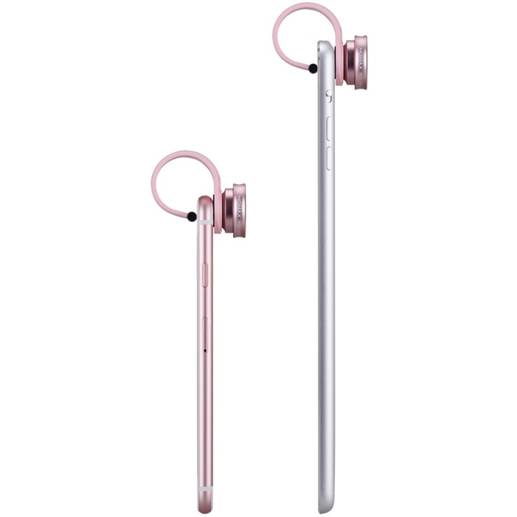 MOMAX X-Lens 2-In-1 Clip-on 120-Degree Wide Angle + 15X Macro Lens for Smartphone Tablet - Rose Gold Color-10