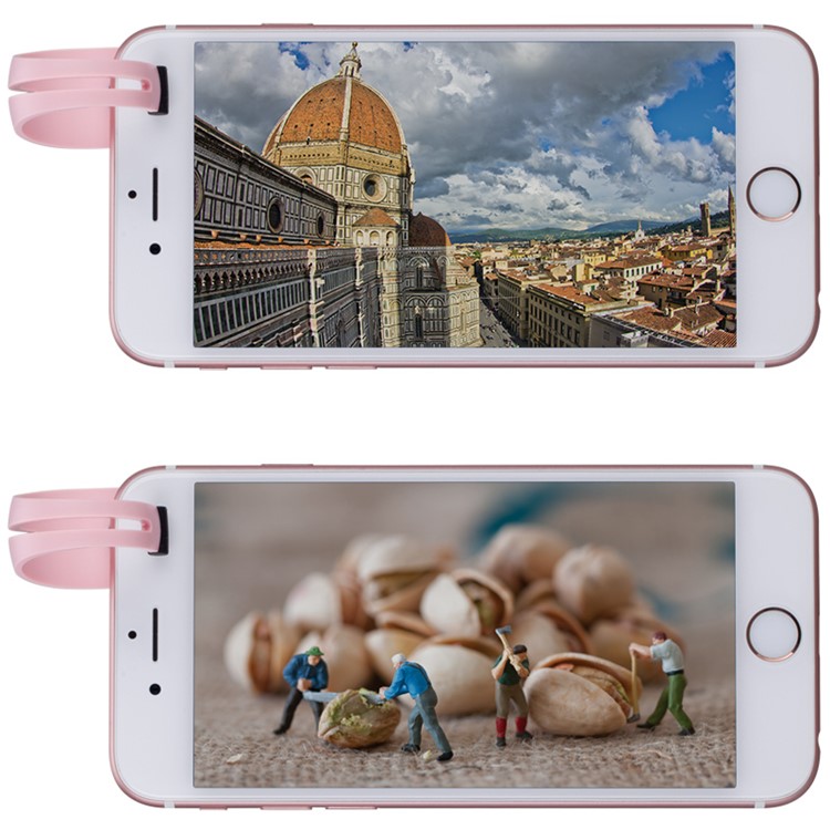 MOMAX X-Lens 2-In-1 Clip-on 120-Degree Wide Angle + 15X Macro Lens for Smartphone Tablet - Rose Gold Color-11