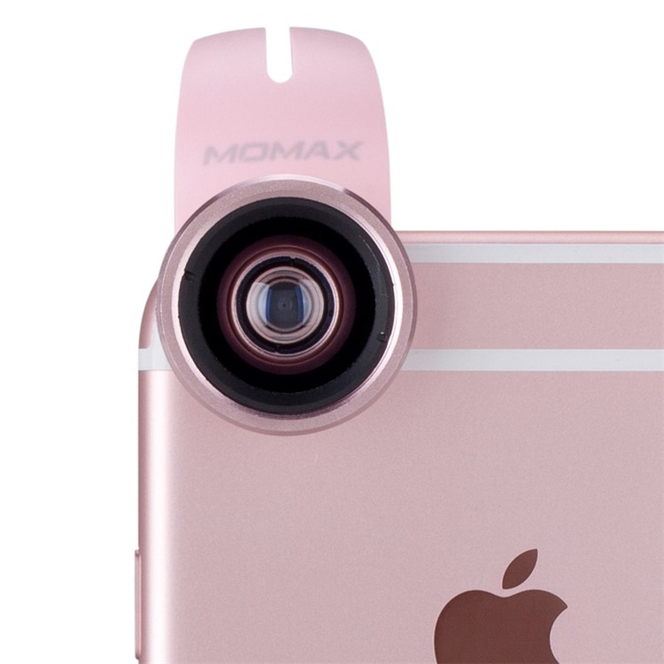 MOMAX X-Lens 2-In-1 Clip-on 120-Degree Wide Angle + 15X Macro Lens for Smartphone Tablet - Rose Gold Color-3