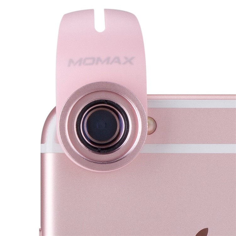 MOMAX X-Lens 2-In-1 Clip-on 120-Degree Wide Angle + 15X Macro Lens for Smartphone Tablet - Rose Gold Color-4