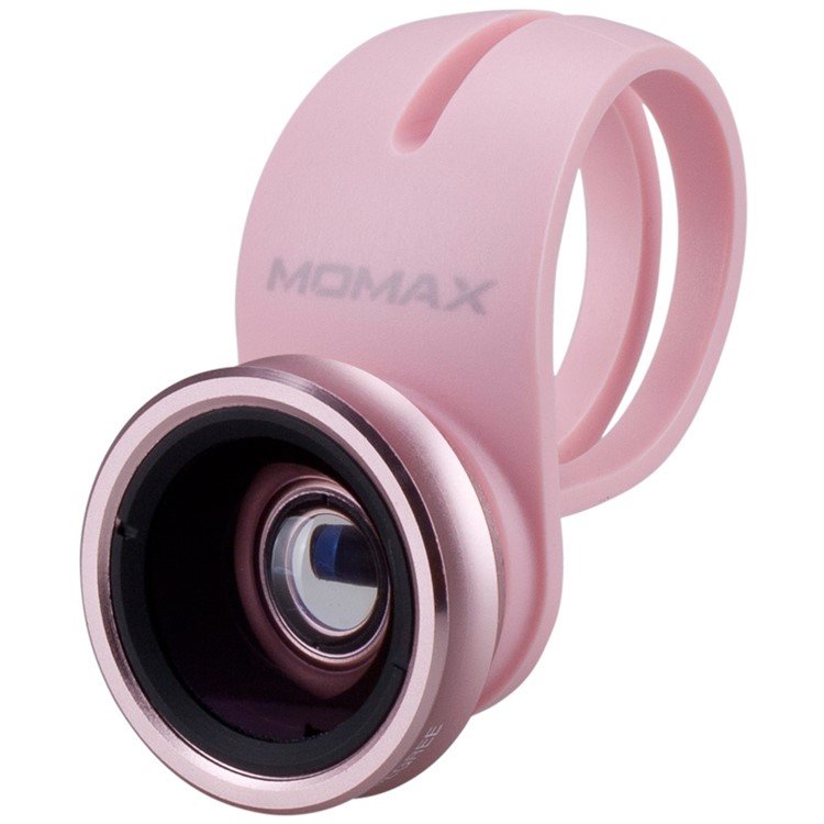 MOMAX X-Lens 2-In-1 Clip-on 120-Degree Wide Angle + 15X Macro Lens for Smartphone Tablet - Rose Gold Color-5