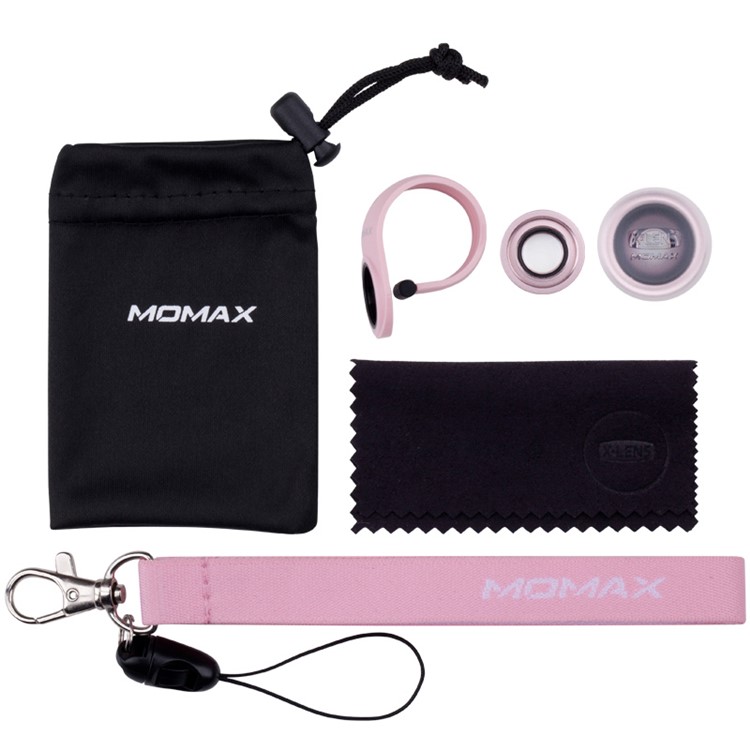 MOMAX X-Lens 2-In-1 Clip-on 120-Degree Wide Angle + 15X Macro Lens for Smartphone Tablet - Rose Gold Color-6