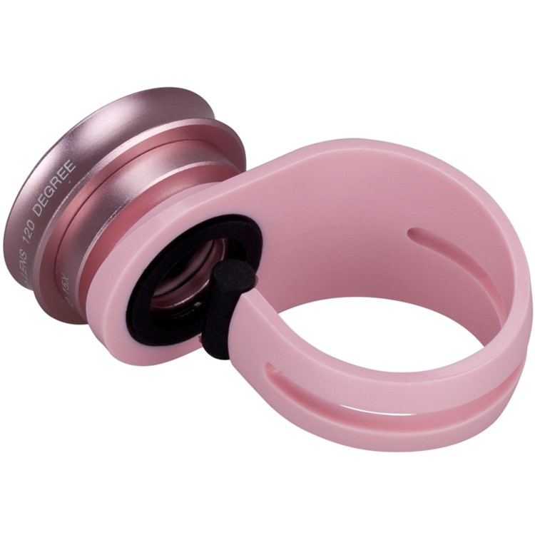 MOMAX X-Lens 2-In-1 Clip-on 120-Degree Wide Angle + 15X Macro Lens for Smartphone Tablet - Rose Gold Color-9