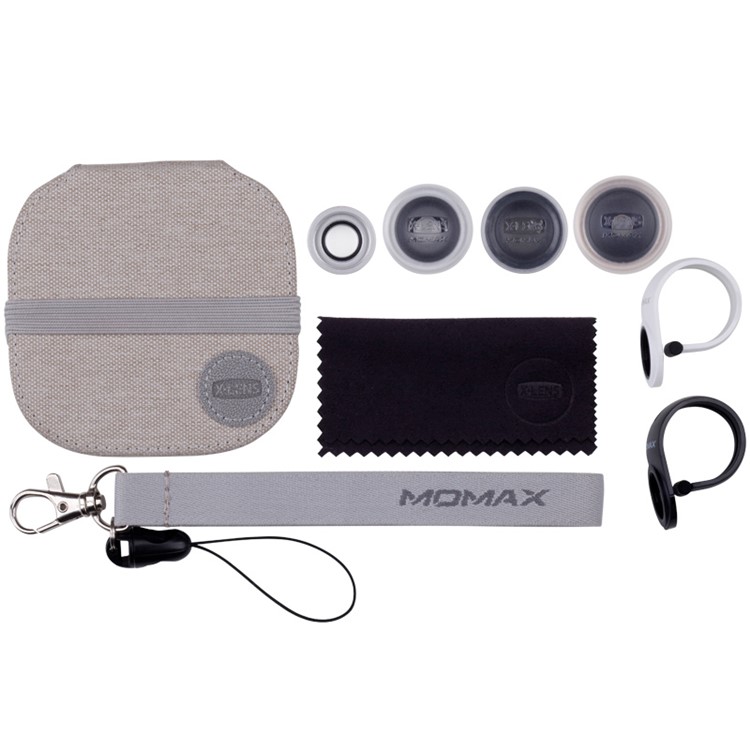 MOMAX X-Lens 4-in-1 120 Degree Wide Angle+15X Macro Lens+180 Degree Fisheye+ CPL Filter for Smartphone Tablet - Silver Color-11