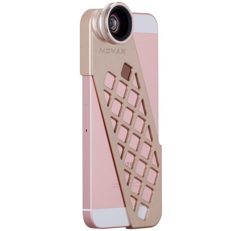 MOMAX X-Lens Case Camera Lens Kits for iPhone SE/5s/5 - Gold Color-2