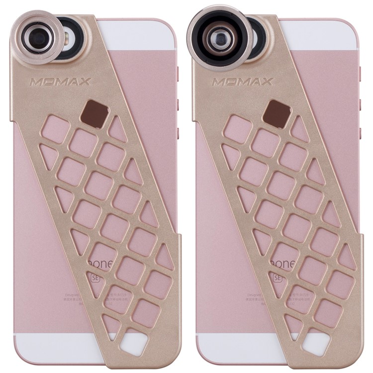 MOMAX X-Lens Case Camera Lens Kits for iPhone SE/5s/5 - Gold Color-7