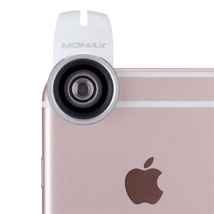 MOMAX X-Lens 3-In-1 120° Wide Angle + 15X Macro + 180° Fisheye Lens Kit with Universal Clip - Silver Color-4