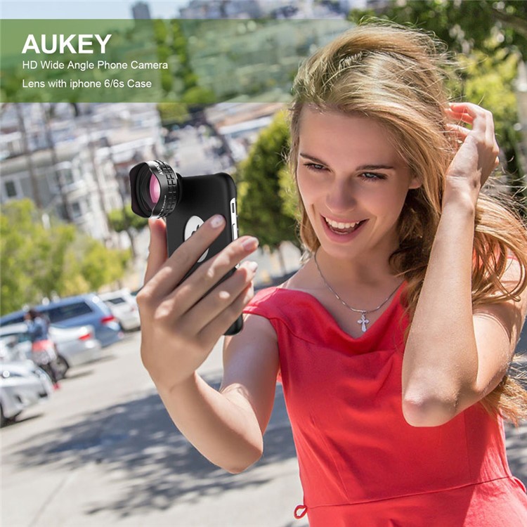AUKEY PL-WD04 110° Wide Angle Lens with Case and Clip for iPhone 6s Plus/6 Plus-5