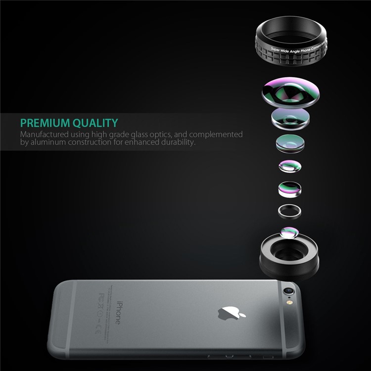 AUKEY PL-WD02 Professional HD 238 Degree Wide Angle Optical Lens with Clip-7