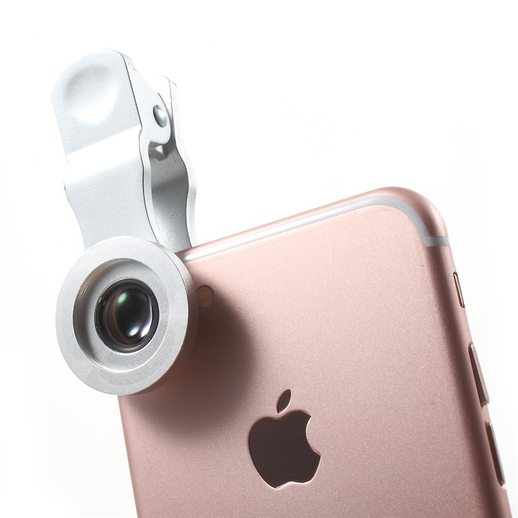 PICKOGEN 2-in-1 0.36X Super Wide Angle + 15X Macro Lens Universal Clip-on Camera Lens Kits (HE-036) - Silver Color-4