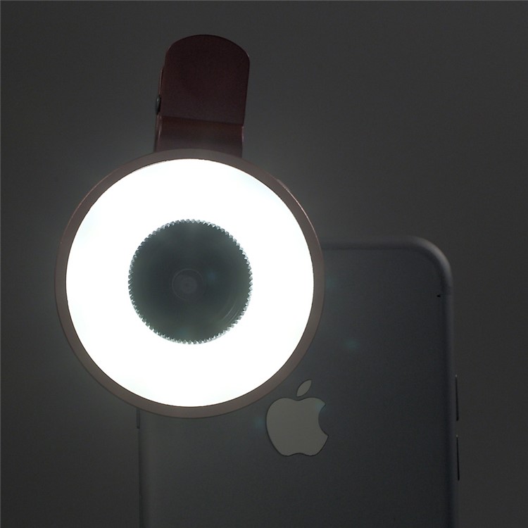 PICKOGEN Universal Clip-on Lens Kit 0.65X Wide Angle + 15X Macro Lens with Selfie LED Fill-in Lights - Black-10
