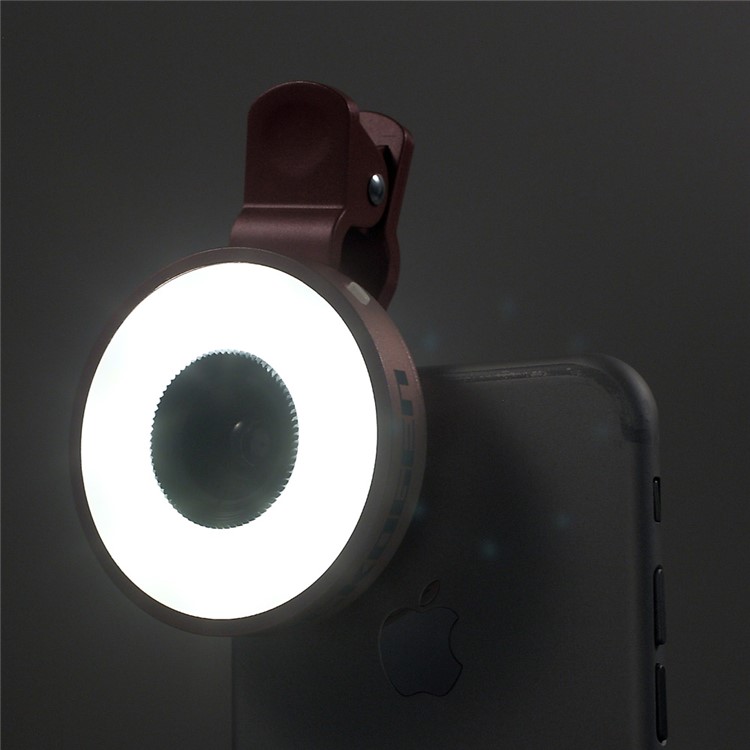 PICKOGEN Universal Clip-on Lens Kit 0.65X Wide Angle + 15X Macro Lens with Selfie LED Fill-in Lights - Black-11