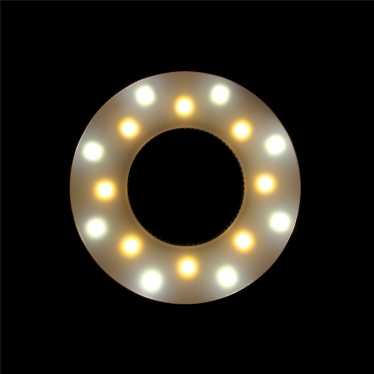 PICKOGEN Universal Clip-on Lens Kit 0.65X Wide Angle + 15X Macro Lens with Selfie LED Fill-in Lights - Black-13