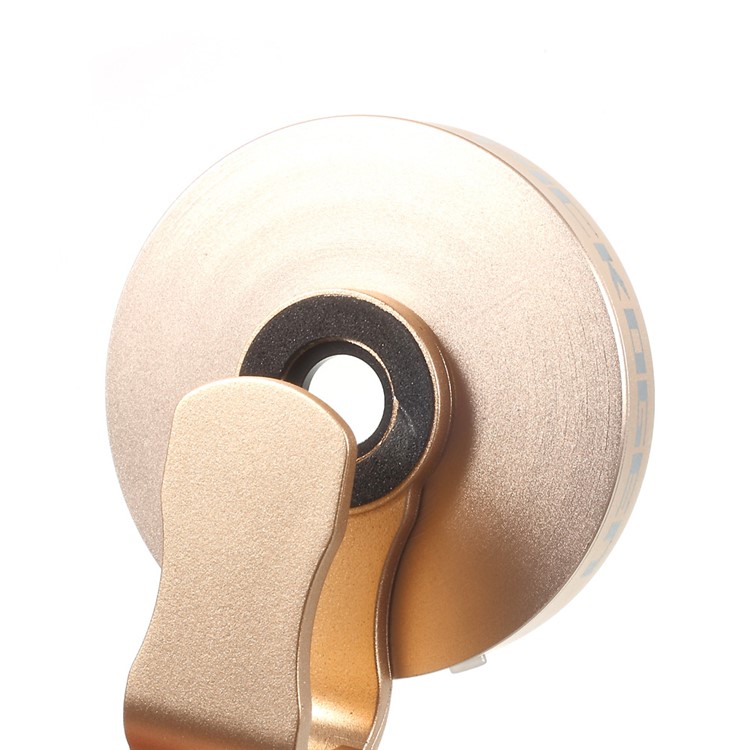 PICKOGEN Universal Clip-on Camera Lens Kit 0.65X Wide Angle + 15X Macro Lens with Selfie LED Fill-in Lights - Gold Color-8